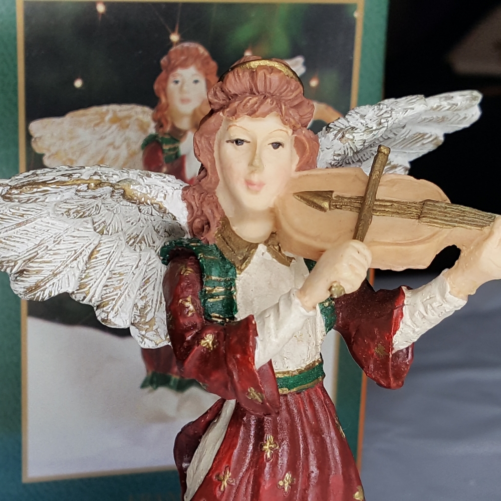 Vintage Classic Collectibles Francesca Guardian Angel Christmas Figurine-Violin